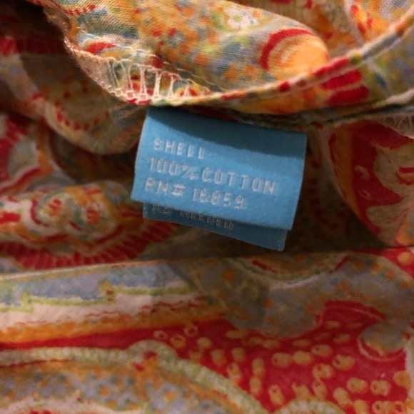 J. McLaughlin Top Sandy Tunic Top in Confetti Paisley Cotton Roll-Up Sleeves - Picture 8 of 12